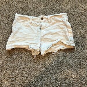 Abercrombie & Fitch white low rise jean shorts